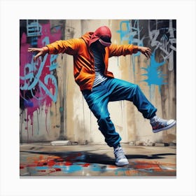 Graffiti Dancer Canvas Print