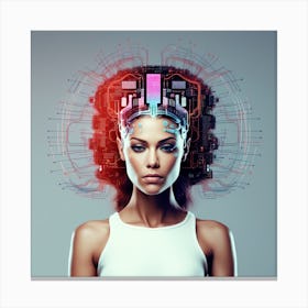 Futuristic Woman 114 Canvas Print