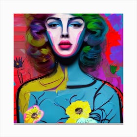 Colorful Woman 1 Canvas Print