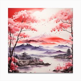 Japanese Cherry Blossoms Canvas Print