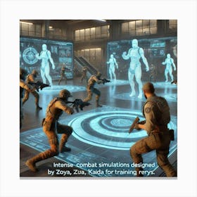 Sci Fi Combat Simulations Training 1024x1024 Canvas Print