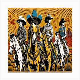 Cowboy Riders Canvas Print