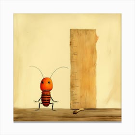 Ant And Ruler Canvas Print