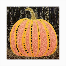 Yayoi Kusama Inspired Pumpkin Pink And Orange 13 Canvas Print