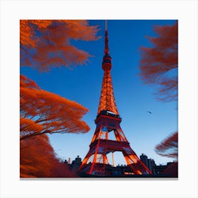 Eiffel Tower In Autumn Canvas Print