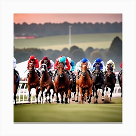 Horse Race 13 Canvas Print