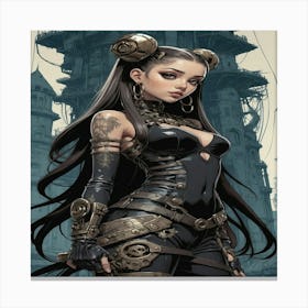 Steampunk Girl 2 Canvas Print