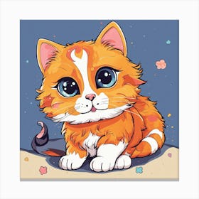 Cute Orange Cat Canvas Print