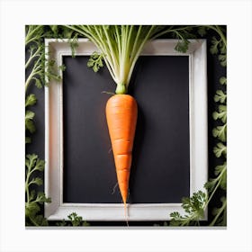 Carrot In A Frame Canvas Print