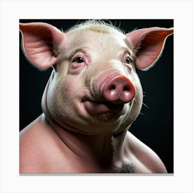 Pig Portrait 2 Canvas Print