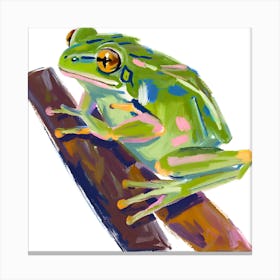 Green Tree Frog 04 Canvas Print