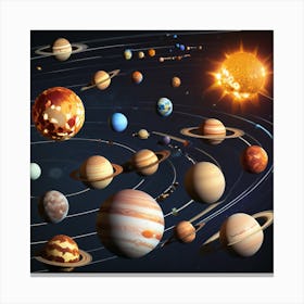 Solar System Canvas Print