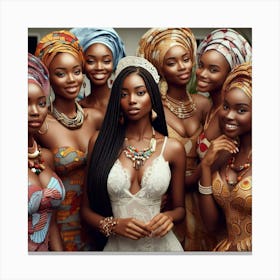 Portrait Of African Brides Canvas Print