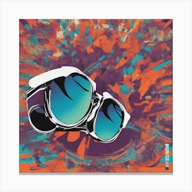 Braine, New Poster For Ray Ban Speed, In The Style Of Psychedelic Figuration, Eiko Ojala, Ian Davenp (1) 1 Canvas Print