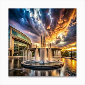 Sunset At The University Of Utah Canvas Print