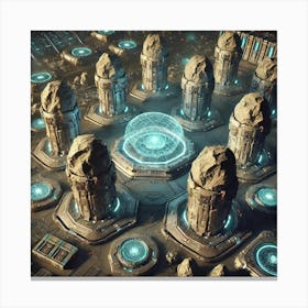 Stonebound Guardians Stationary Units Canvas Print