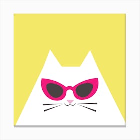 Cat In Sunglasses Canvas Print