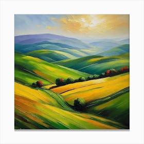 Sunset In The Hills 1 Canvas Print