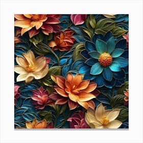 Floral Wallpaper 8 Canvas Print