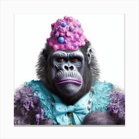Gorilla In A Hat Canvas Print