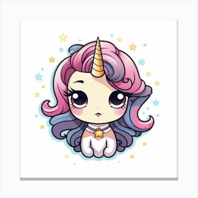 Cute Unicorn 297 Canvas Print