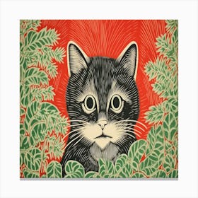 Cat In The Forest Canvas Print