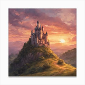 Castle At Sunset 1 Canvas Print