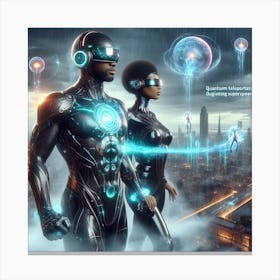 Futuristic Couple 84 Canvas Print