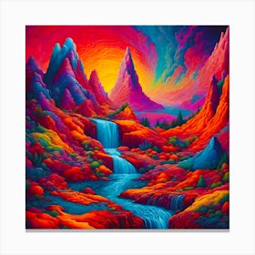 Psychedelic Natural Landscape Canvas Print