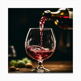 Pouring Wine Into A Glass Canvas Print