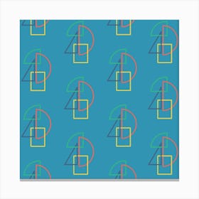 Blue Geometric Canvas Print