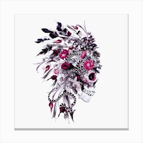 Skull Chief Square Canvas Print