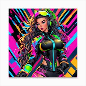 Neon Girl 29 Canvas Print