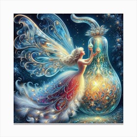 Fairy With Glass Pear Canvas Print