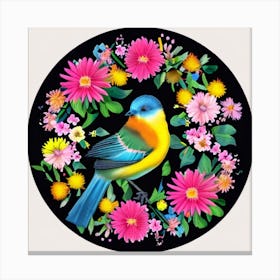 Bird In A Circle Canvas Print