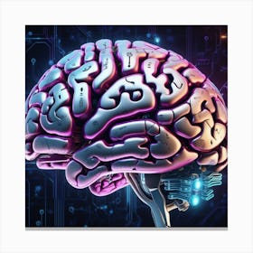 Artificial Intelligence Brain 63 Canvas Print