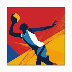 Basketball Player In Action 1 Canvas Print