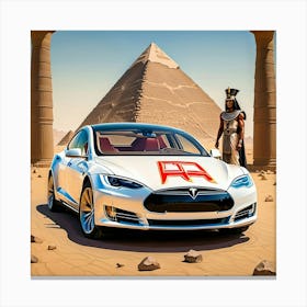 A painting of a Tesla car in the era of the Pharaohs
CAR Canvas Print