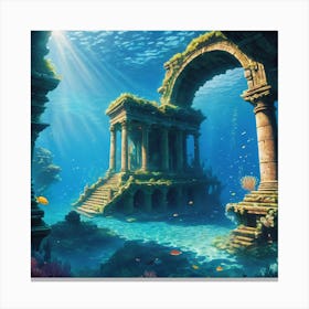 Underwater Ruins Canvas Print