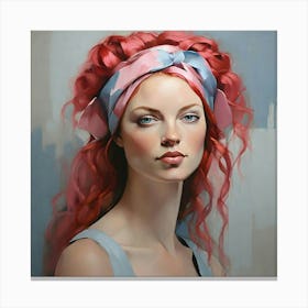 Portrait Of A Woman With Red Hair 1 Canvas Print