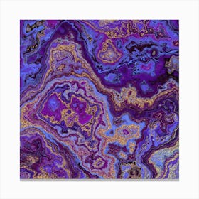 Purple And Gold Abstract Painting 5 Canvas Print