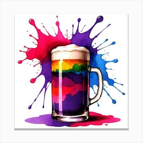 Rainbow Beer Canvas Print