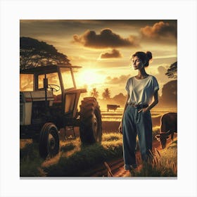 Farm Girl Canvas Print