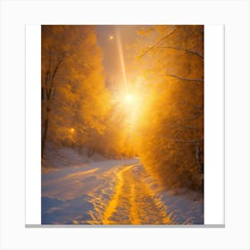 Snowy Path Canvas Print