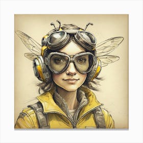 Bee Girl 4 Canvas Print