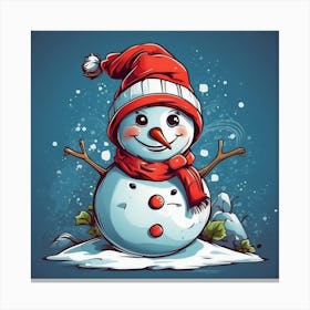 Snowman 3 Canvas Print