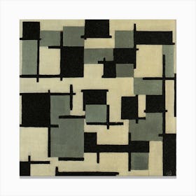 Composition 8, Theo Van Doesburg Square Canvas Print