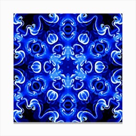 Abstract Blue Snowflake Leinwandbild