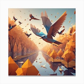 Low Poly Art 5 Canvas Print