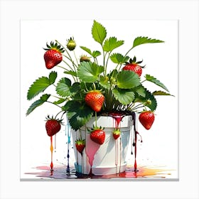 Strawberry Painting 3 Canvas Print